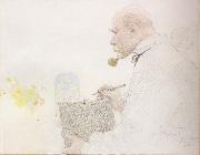 Carl Larsson Self-Portrait painting